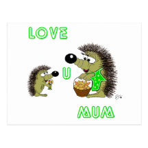 Love U Mum Postcards