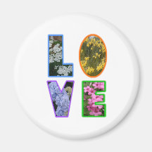 Love with Flowers Magnets