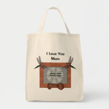 Love You Mum Personalised Photo Dragonfly Tote Bag