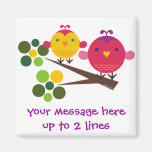 Lovebirds Customisable Refrigerator Magnet