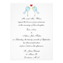 "Lovebirds" Invitation