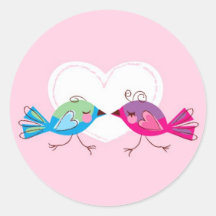 Lovebirds Stickers