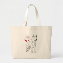 Loved By A White German Shepherd Bag