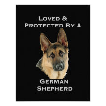 Loved & Protected By A German Shepherd Announcement
