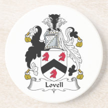 Lovell Family Crest Beverage Coasters