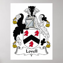 Lovell Family Crest Posters