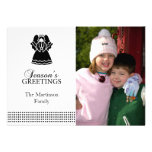 Lovely Angel Christmas Card (Black) Announcement