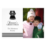 Lovely Angel Christmas Card (Black) Custom Invitations