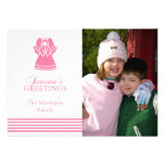 Lovely Angel Christmas Card (Pink) Announcement