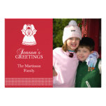 Lovely Angel Christmas Card (Red) Personalised Announcements