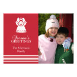 Lovely Angel Christmas Card (Red) Personalised Invite