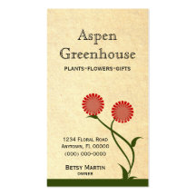 Lovely Blooms Business Card, Red