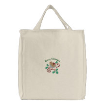 Lovely Customisable Christmas Bird Emb Sweatshirt Embroidered Bag