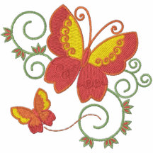 Lovely Fall Butterfly Embroidered Shirt