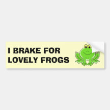 Lovely Frog Bumper Sticker
