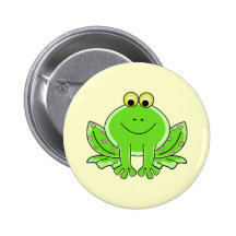 Lovely Frog Pinback Button