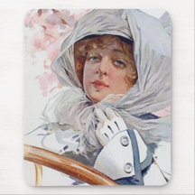 Lovely Lady Driving Mousepad