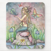 Lovely Mermaid Mousepad by Molly Harrison