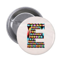 Lovely Name Initial E EE EEE n Let the World KNOW Pinback Buttons