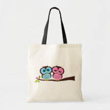 Lovely Owls Canvas Bags