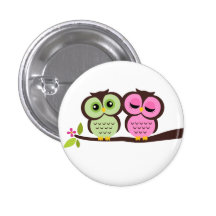 Lovely Owls Pinback Buttons