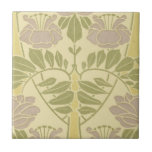 lovely pastel art nouveau floral design ceramic tile