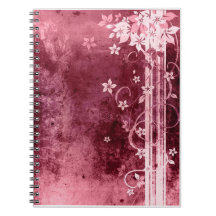 Lovely purple floral desing, notebook