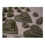 Lovely Silver Grey Love Hearts Post Card