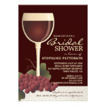 Lovely Wine & Grapes Bridal Shower Invitation