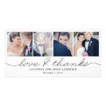 Lovely Writing Wedding Thank You Cards - White Customized Photo Card