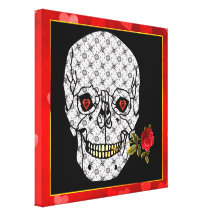 Lover Boy Skull Canvas Print