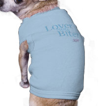 Lover Not A Biter Dog T-Shirt-light blue
