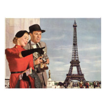 Lovers in Paris Invitation