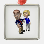 Lovers Quarrel Christmas Ornament