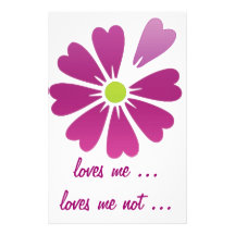 loves me not .. loves me stationery paper