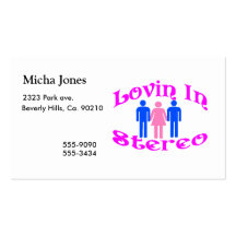 Lovin In Stereo Two Men Business Card Templates