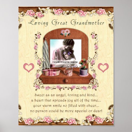 Loving Great Grandmother 8x10 Photo Print Frame Zazzle