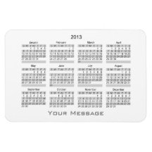 Low Cost Fridge Magnet 2013 Calendar w/ A Message
