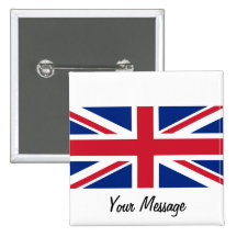 Low Cost Union Jack Flag Badge Name Tag Buttons