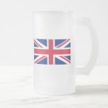 Low Cost Union Jack Flag of Great Britain Glass Mug