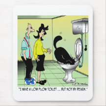 Low Flow Toilets & Cats Mouse Pad