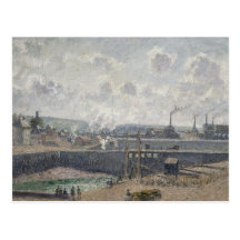 Low Tide at Duquesne Docks, Dieppe, 1902 Postcard