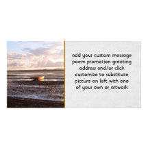 LOW TIDE AT SUNSET PHOTO CARD