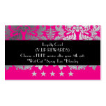 Loyalty card faux silver baroque damask/DIY color Business Card Template