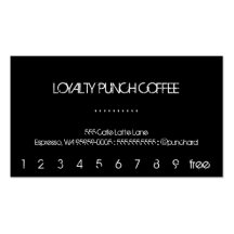Loyalty Coffee Punch-Card Business Card Template