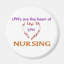 LPN Heart Fridge Magnets