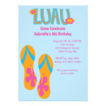 Luau Flip Flop Birthday Invitation