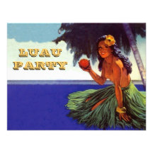 LUAU HULA DANCE PARTY INVITATION ~EZ TO CUSTOMIZE!