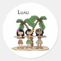 Luau Trio Round Sticker