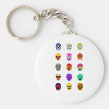 Lucha Libre Mask Mexican Wrestling Key Chain